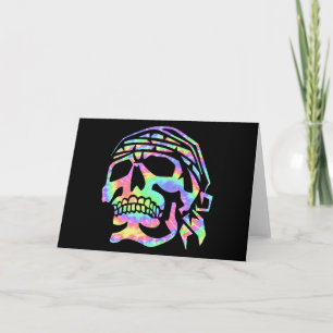 Psychedelic skull Psycho Skull Card