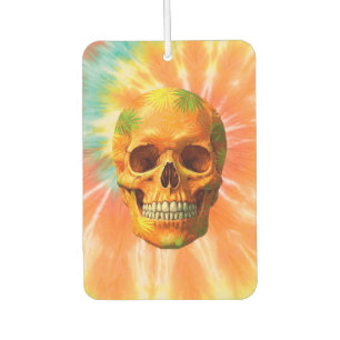 Psychedelic Skull Tie-Dye Air Freshener