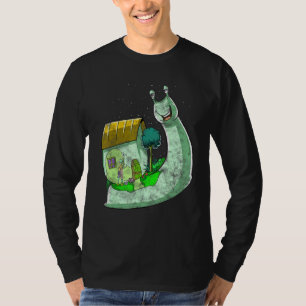 Psychedelic Snail Inspired Trippy Slug Related Sur T-Shirt