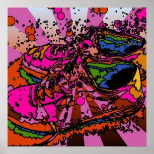 Psychedelic Sneaker Poster
