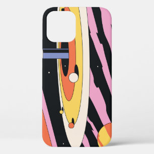 Psychedelic Space: 70s Geometric Shapes iPhone 12 Case