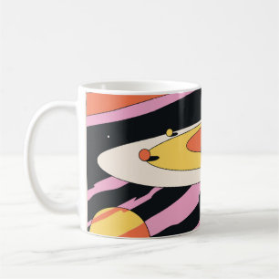 Psychedelic Space: 70s Geometric Shapes Coffee Mug
