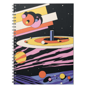 Psychedelic Space: 70s Geometric Shapes Notebook