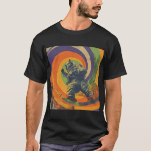 Psychedelic Space Cat – Trippy Astronaut Poster T-Shirt