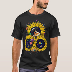 Psychedelic Space Sunflowers T-Shirt