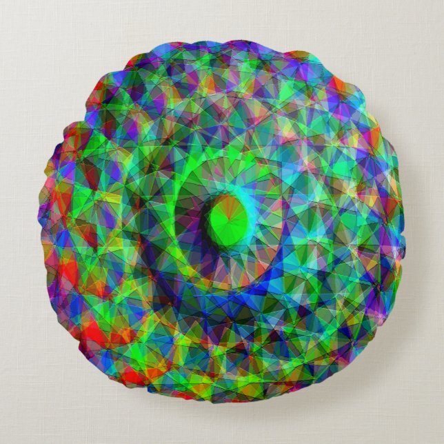 Psychedelic Spaceship...... Round Cushion (Front)