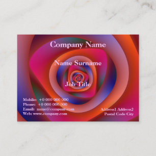 Psychedelic Spiral Labyrinth Chubby Business Card