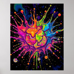 Psychedelic Splash Poster