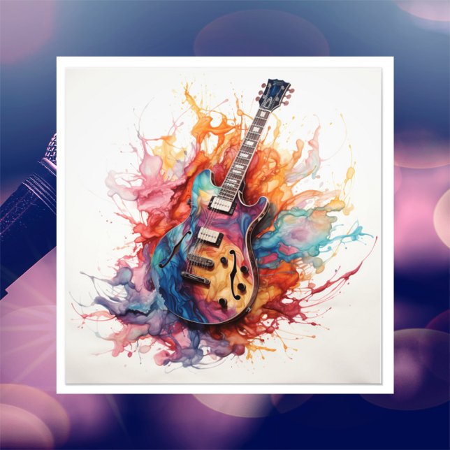 Psychedelic Splashing Guitars Photo Art #1 (Creator Uploaded)
