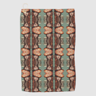 psychedelic sports mushroom lovers golf towel
