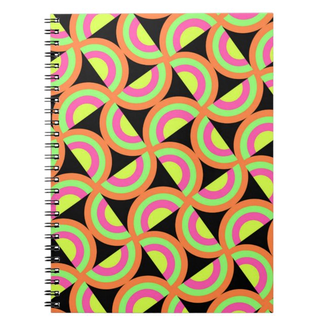 Psychedelic Squares Spiral Notebook (Front)