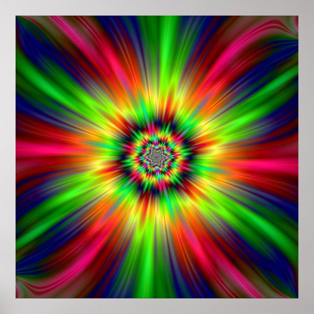 Psychedelic Star Burst Poster (Front)