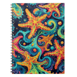 Psychedelic Starfish and Cosmic Waves Notebook