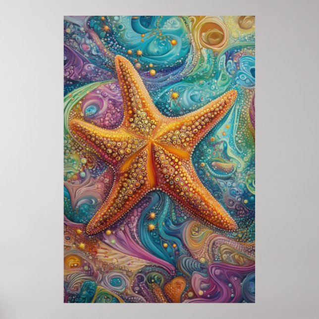 Psychedelic Starfish Poster (Front)