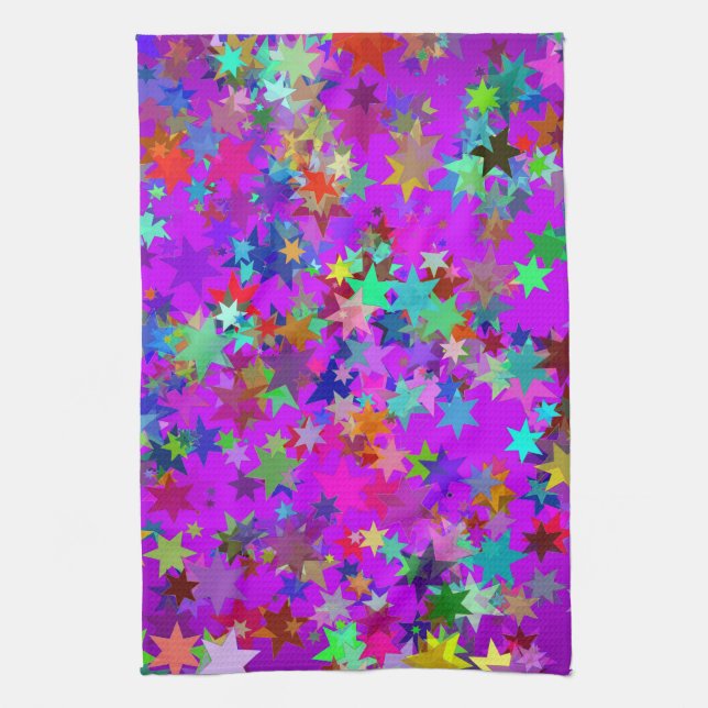 psychedelic stars kitchen towel (Vertical)