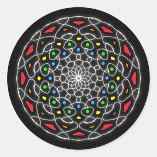 Psychedelic Stickers coloured kaleidoscope