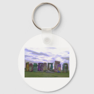 Psychedelic Stones Key Ring