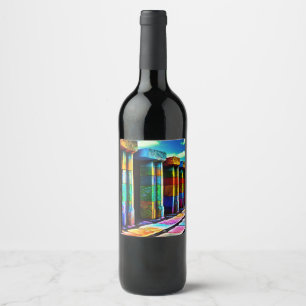 Psychedelic Stones Wine Label