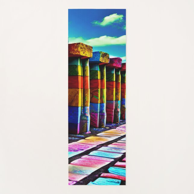 Psychedelic Stones Yoga Mat (Front)