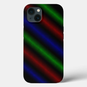 Psychedelic Stripe In Red Blue Green iPhone 13 cas Case