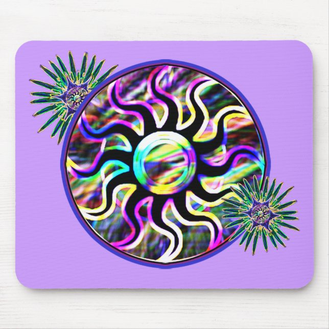 Psychedelic Sun and Moon Mousepad (Front)