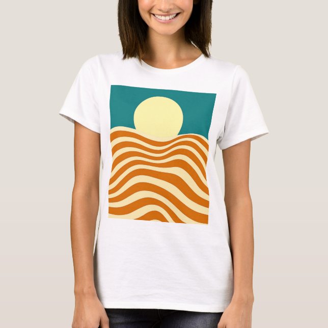 Psychedelic Sun and Rippling Waves2 T-Shirt (Front)