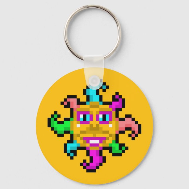 Psychedelic Sun in Splendour Keychain (Front)