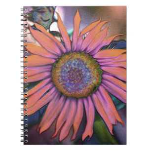 Psychedelic Sunflower Spiral Notebook