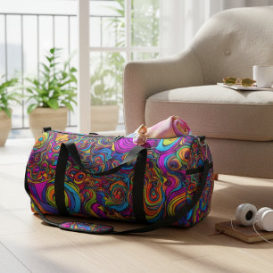 Psychedelic Swirl Duffle Bag
