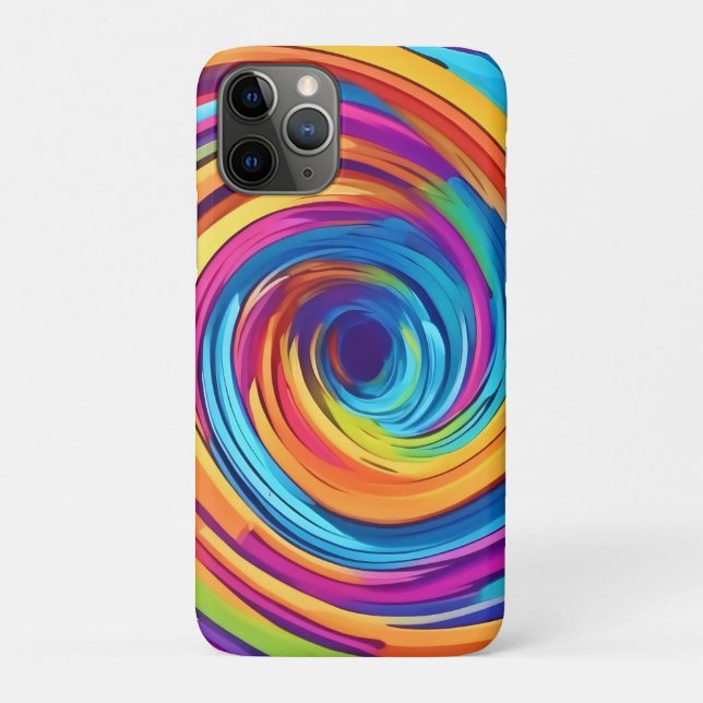 Psychedelic Swirl of Rainbow Hues Case-Mate iPhone Case (Back)