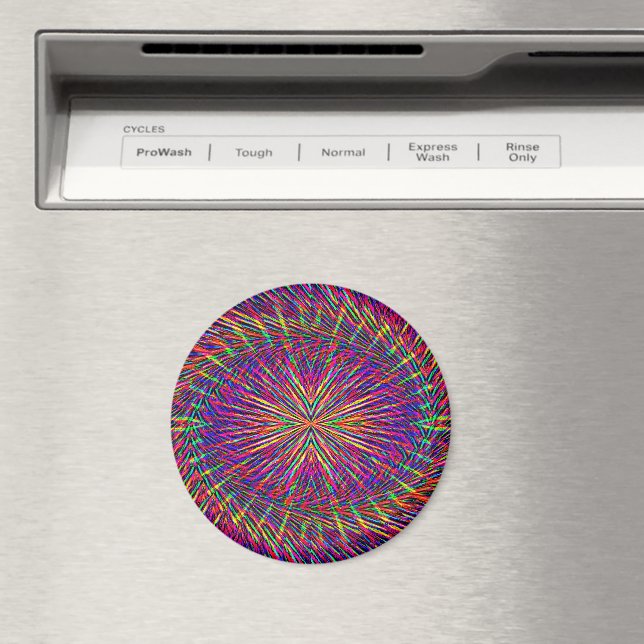 Psychedelic swirling Star...... Magnet (In Situ (Dishwasher))