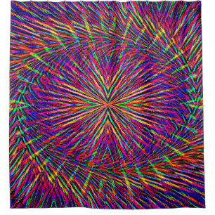 Psychedelic swirling Star...... Shower Curtain