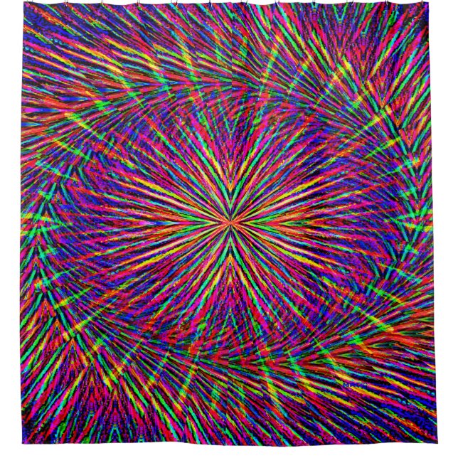 Psychedelic swirling Star...... Shower Curtain (Front)