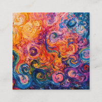 Psychedelic Swirls Oil Painting