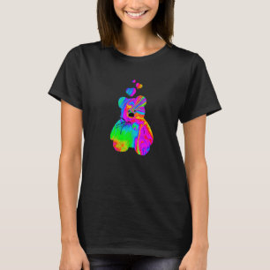 Psychedelic Teddy Bear Trippy Colourful Teddy with T-Shirt