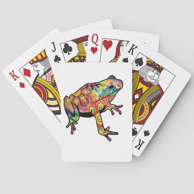 Psychedelic Themed Frog Playing Deck Cards (Back)