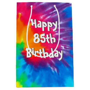 Psychedelic Tie Dye 85th Birthday Medium Gift Bag