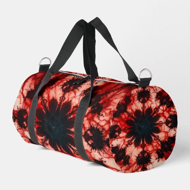 Psychedelic Tie Dye Bloom Weekender Kit Duffle Bag (Left Corner)