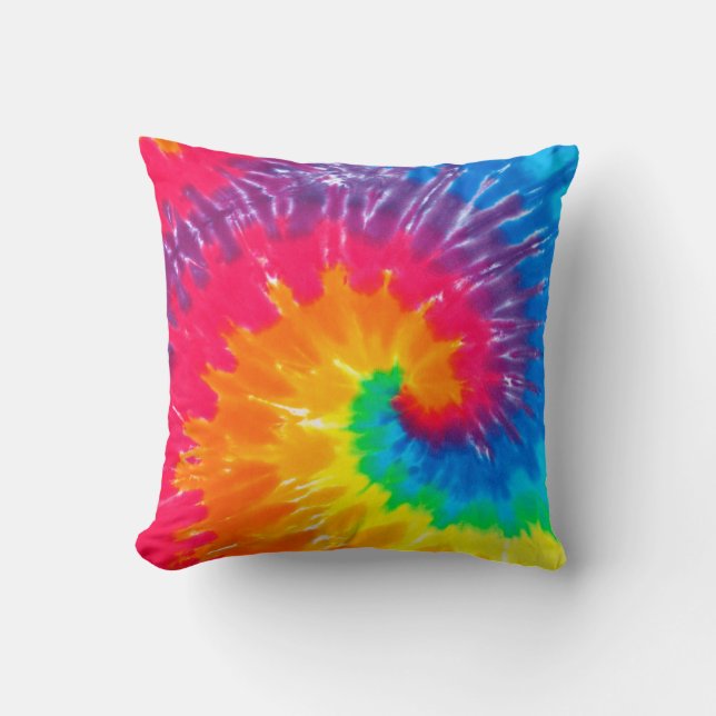 Psychedelic Tie Dye Cushion (Front)