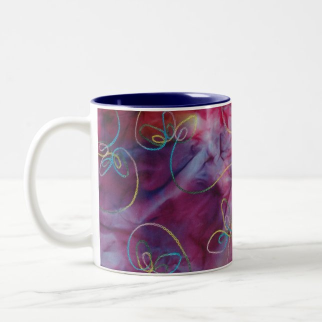 Psychedelic Tie-Dye Fabric Mug (Left)