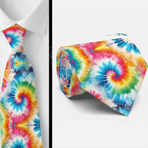 Psychedelic Tie-Dye Pattern Tie
