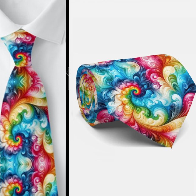 Psychedelic Tie-Dye Pattern Tie (Creator Uploaded)