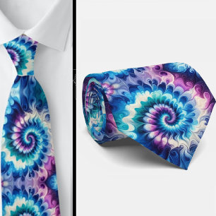 Psychedelic Tie-Dye Pattern Tie