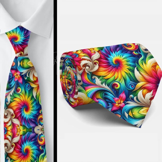 Psychedelic Tie-Dye Pattern Tie (Creator Uploaded)