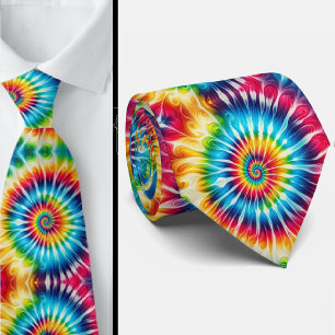 Psychedelic Tie-Dye Pattern Tie