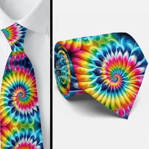 Psychedelic Tie-Dye Pattern Tie