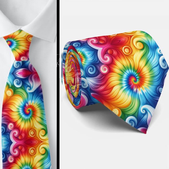 Psychedelic Tie-Dye Pattern Tie (Creator Uploaded)