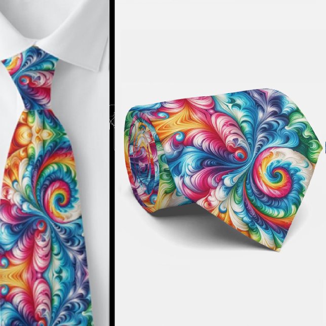 Psychedelic Tie-Dye Pattern Tie (Creator Uploaded)