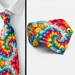 Psychedelic Tie-Dye Pattern Tie