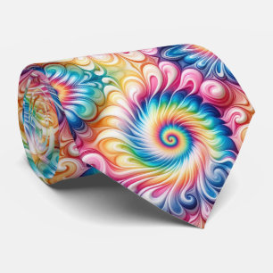 Psychedelic Tie-Dye Pattern Tie
